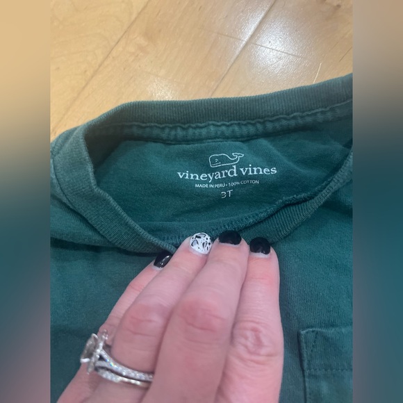 Kids Green Vineyard Vines Long Sleeve Christmas Shirt - Picture 5 of 5